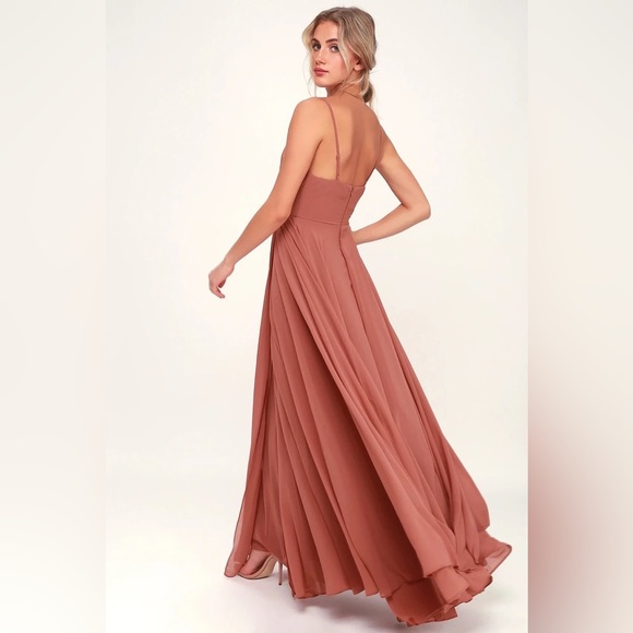 Lulus All About Love Rusty Rose Maxi Dress - Picture 3 of 8